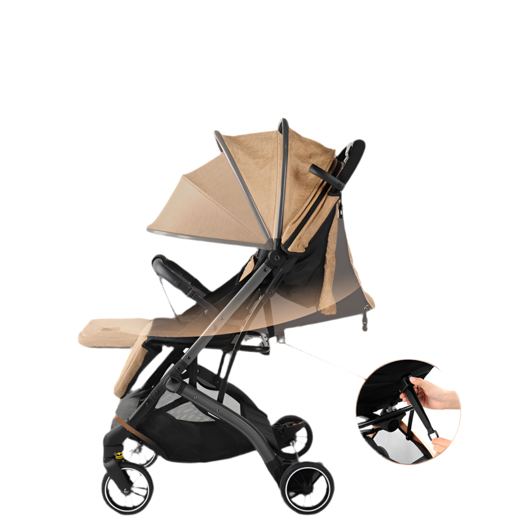 Baby Good QZ1QX1 High View Stroller Can Sit And Lie Foldable Lightweight BB Stroller With Pull Rod Stroller