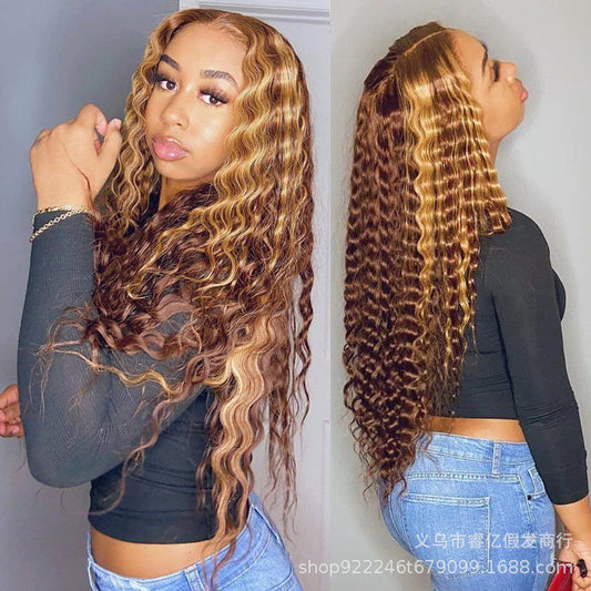 Beyonce Lace Front Mid-section Small Curl Wig