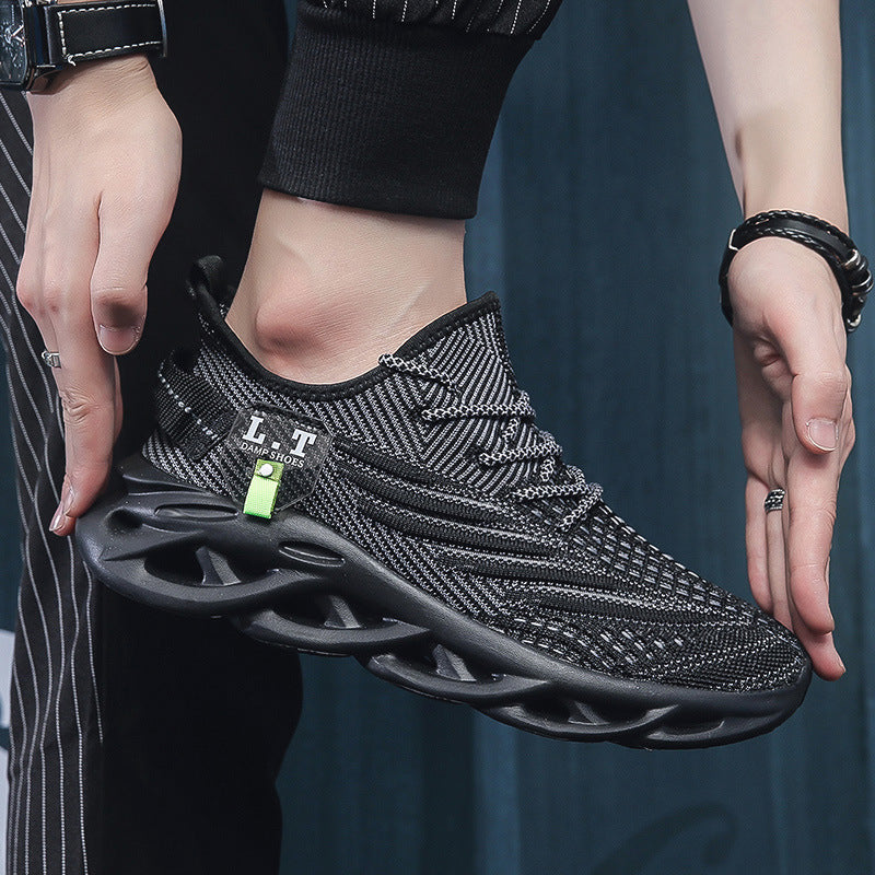 45 Plus Size 46 Size 47 Black 48 Men Shoes Spring And Autumn All-match Sports Running Casual Deodorant Breathable Net