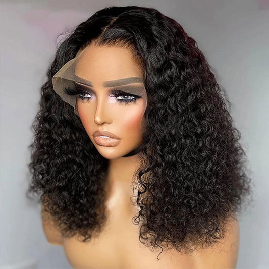 200% Curly Human Hair Wig Front Lace Real Hair Wig Wig Wig Real Hair Brazilian