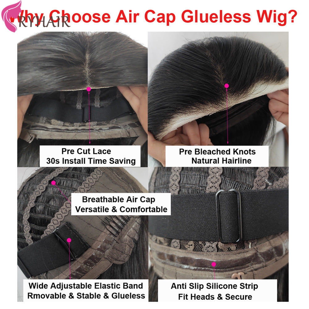 Air Mesh Cap Glueless Headgear Water Wave Glueless Wig Human Hair Human Hair