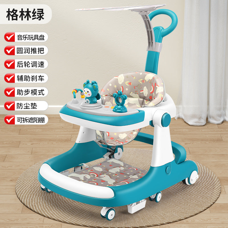 Baby Walker Anti-O-leg Multi-function Anti-rollover Baby Walking Aid For Boys And Girls Early Education Toy Car