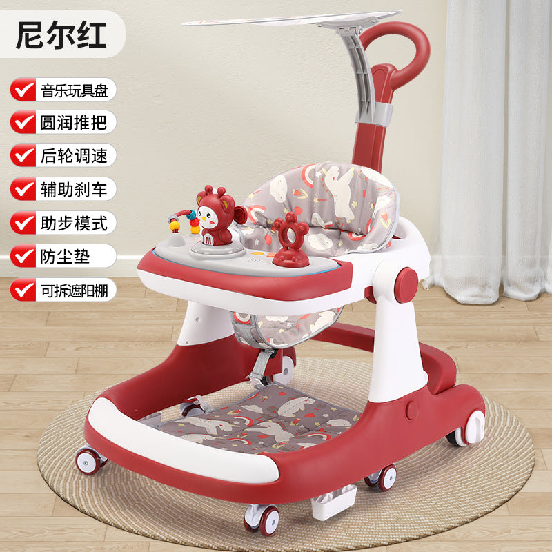 Baby Walker Anti-O-leg Multi-function Anti-rollover Baby Walking Aid For Boys And Girls Early Education Toy Car