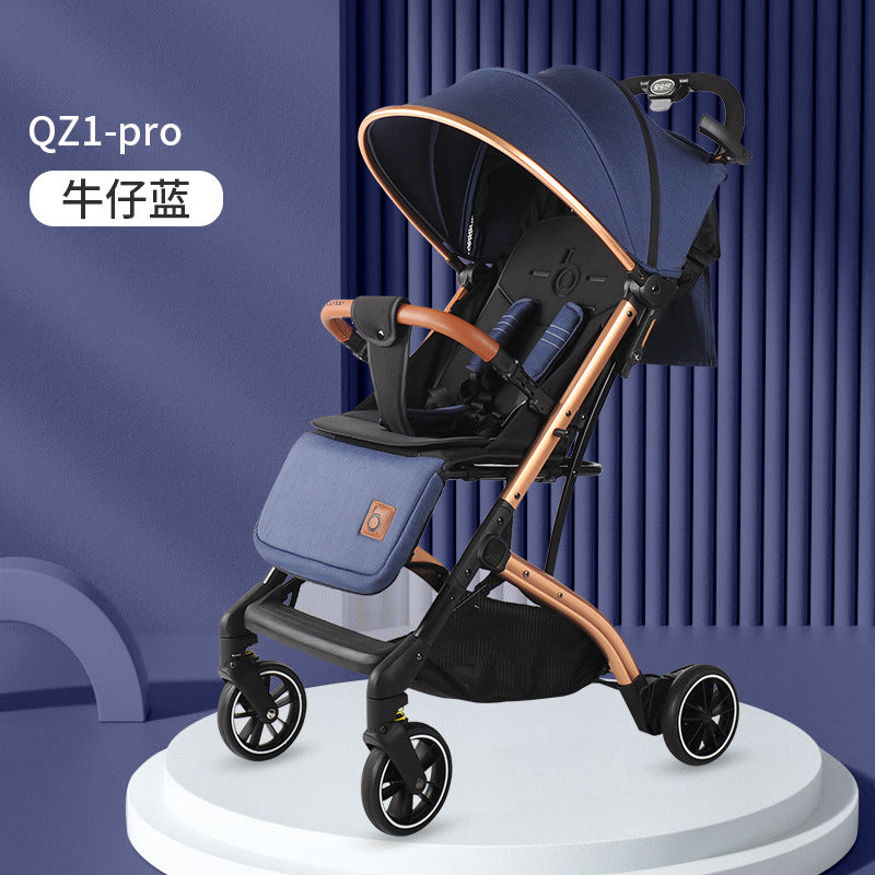 Baby Good QZ1QX1 High View Stroller Can Sit And Lie Foldable Lightweight BB Stroller With Pull Rod Stroller