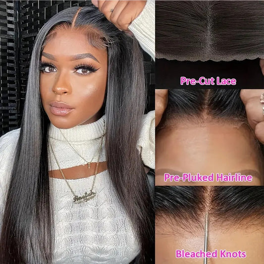 13x4 Bob Wig Lace Frontal Human Hair Wigs PrePlucked Short Bob Wear Go Glueless Wig 6x4 HD Transparent Lace Closure Wigs on Sale