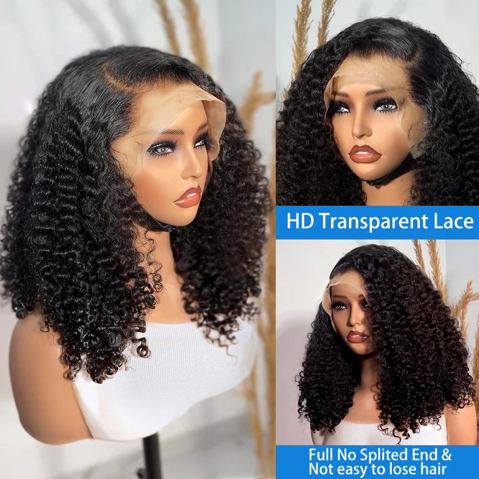 Xcurly Curly Short Bob Human Hair Wigs 13x4 13X6 HD Lace Frontal Wig Brazilian Deep Wave 5x5 Closure Wig For Women Pre Plucked